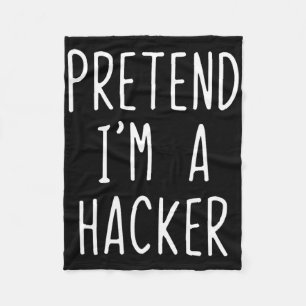 Tu so, als wäre ich ein Hacker-Kostüm Halloween Fu Fleecedecke