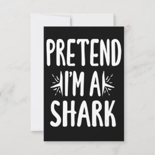 Tu so, als wäre ich ein Hai ein einfaches Hallowee RSVP Karte