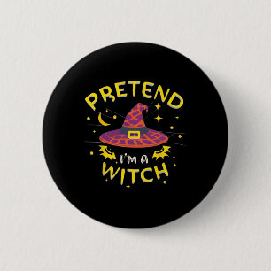 Tu so, als wäre ich ein Hexenghost-Kostüm Button