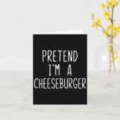 Tu so, als wäre ich ein Käseeburger-Kostüm Hallowe Karte (Gelbe Blume)