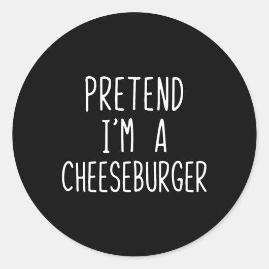 Tu so, als wäre ich ein Käseeburger-Kostüm Hallowe Runder Aufkleber (Vorderseite)