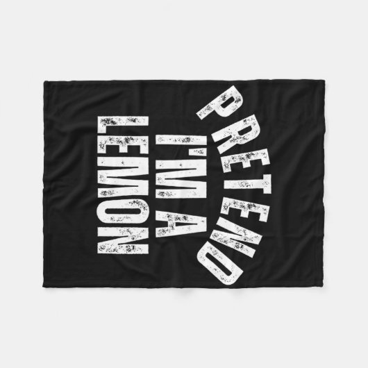 Tu so, als wäre ich ein Lemon Funny Lazy Halloween Fleecedecke (Vorderseite (Horizontal))