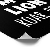 Tu so, als wäre ich ein Lion Roar Halloween Kostüm Poster (Ecke)