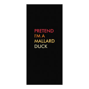Tu so, als wäre ich ein Mallard Duck Lazy Hallowee Werbekarte
