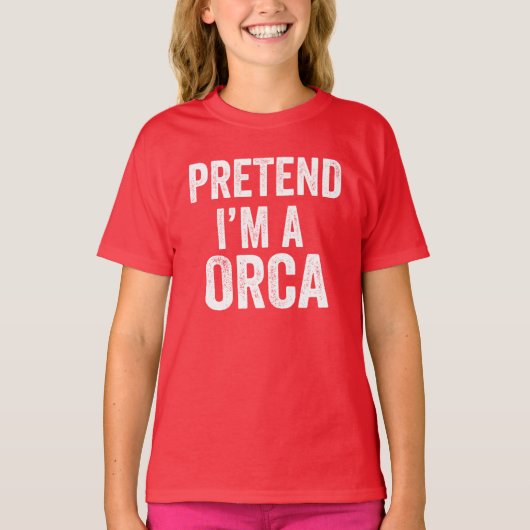 Tu so, als wäre ich ein Orca Fun Halloween Matchin T-Shirt (Vorderseite)