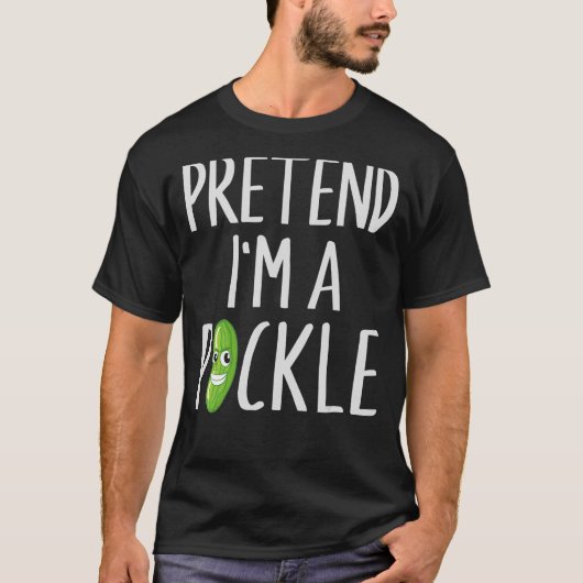 Tu so, als wäre ich ein Pickle Lazy Easy Halloween T-Shirt (Vorderseite)