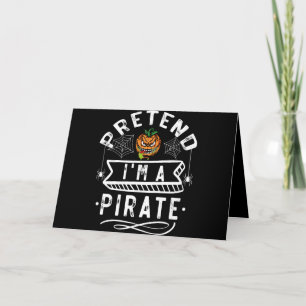 Tu so, als wäre ich ein Piraten-Funny-Halloween-Ko Dankeskarte