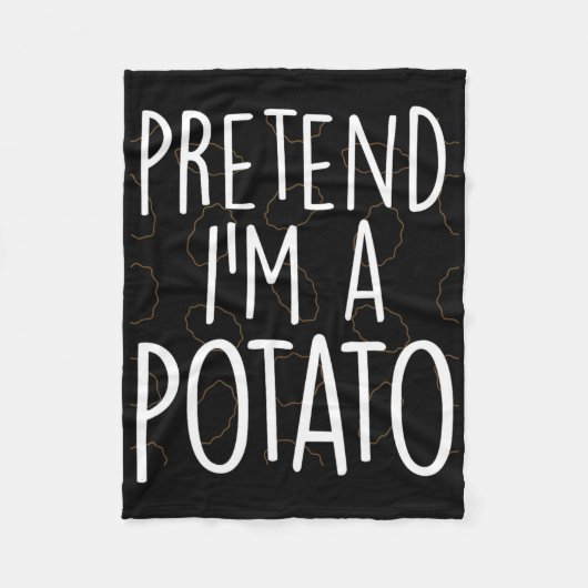 Tu so, als wäre ich ein Potato Funny Lazy Hallowee Fleecedecke (Vorderseite)