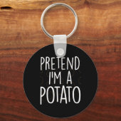 Tu so, als wäre ich ein Potato Funny Lazy Hallowee Schlüsselanhänger (Vorderseite)