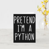 Tu so, als wäre ich ein Python-Kostüm Halloween Fu Karte (Gelbe Blume)