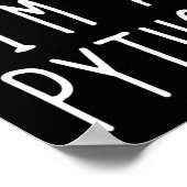 Tu so, als wäre ich ein Python-Kostüm Halloween Fu Poster (Ecke)