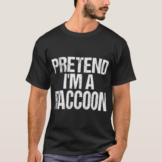 Tu so, als wäre ich ein Raccoon - leichtes Hallowe T-Shirt (Vorderseite)