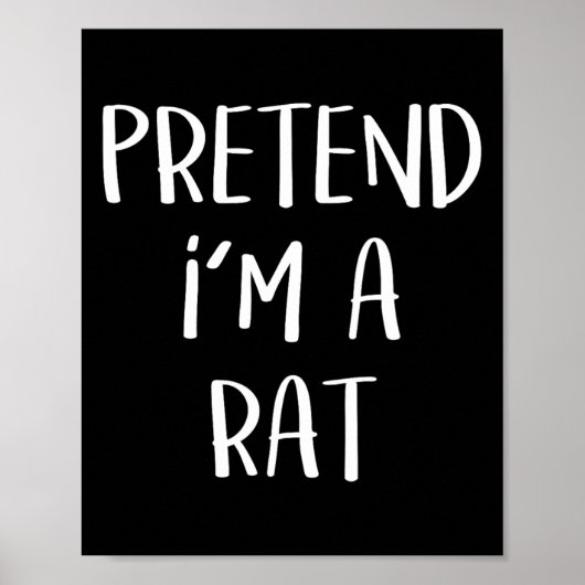 Tu so, als wäre ich ein Rat Kostüm Party Fun Hallo Poster (Vorne)