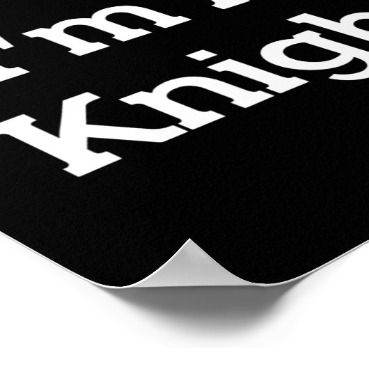 Tu so, als wäre ich ein Ritterkostüm-Party Funny H Poster (Ecke)