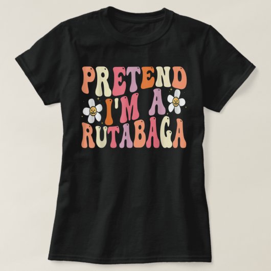Tu so, als wäre ich ein Rutabaga-Kostüm-Funny-Food T-Shirt (Design vorne)