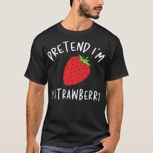 Tu so, als wäre ich ein Strawberry Lazy Halloween- T-Shirt (Vorderseite)