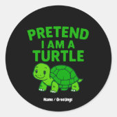 Tu so, als wäre ich ein türkisches Weihnachtskostü Runder Aufkleber (Vorderseite)