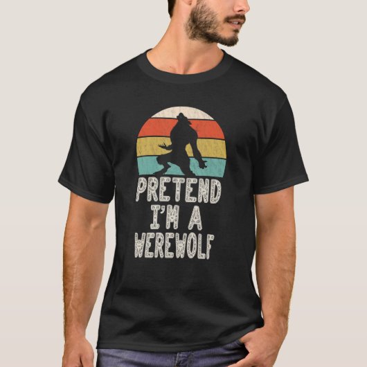 Tu so, als wäre ich ein Werwolf-Lazy Halloween-Kos T-Shirt (Vorderseite)