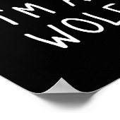 Tu so, als wäre ich ein Wolf Funny Lazy Halloween- Poster (Ecke)