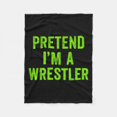 Tu so, als wäre ich ein Wrestler Lazy Funny Hallow Fleecedecke (Vorderseite)