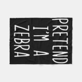 Tu so, als wäre ich ein Zebrakostüm Halloween Funn Fleecedecke (Vorderseite (Horizontal))