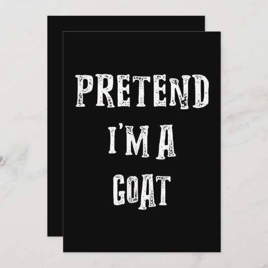 Tu so, als wäre ich ein Ziegenkasten Save The Date (Vorne/Hinten)