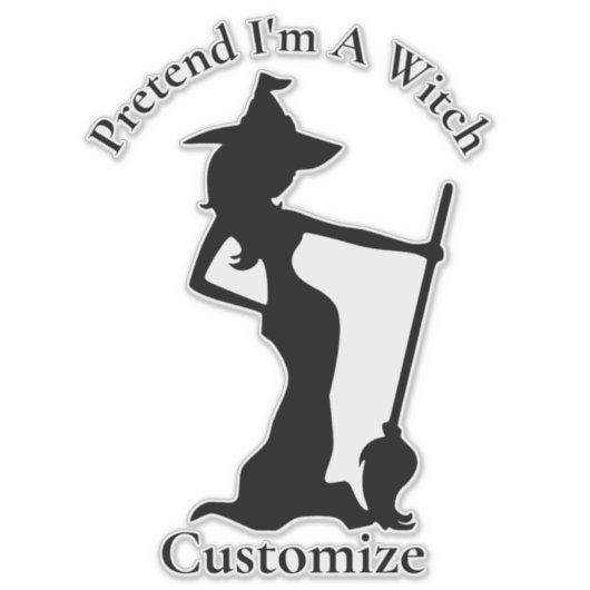 Tu so, als wäre ich eine Hexe Thunder_Cove Aufkleber (Vorderseite)