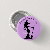 Tu so, als wäre ich eine Hexe Thunder_Cove Button (Vorne & Hinten)