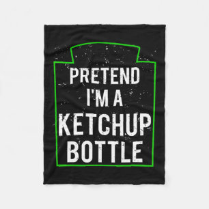 Tu so, als wäre ich eine Ketchup Flasche Kostüm Fu Fleecedecke