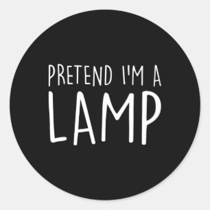 Tu so, als wäre ich eine Lamp Family Group Lazy Ea Runder Aufkleber