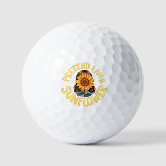Tu so, als wäre ich eine Sonnenblume Niedlich und Golfball (Vorderseite)