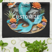 Tu so, als wäre ich eine tote Meerjungfrau Geschirrtuch (Gefaltet)