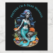 Tu so, als wäre ich eine tote Meerjungfrau Weinetikett (Einzelnes Label)