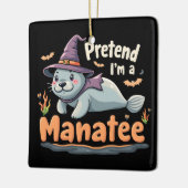 Tu so, als wäre ich Manatee Spooky Halloween Mamal Keramikornament (Links)