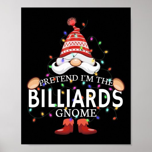 Tu so, als würden die Billiards Weihnachtsmatte be Poster (Vorne)