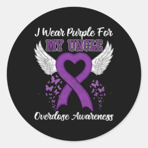 Tu Support Überdosis Awareness Monatskostüm Onkel Runder Aufkleber