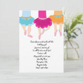 Tu Tu Ballet Girls Einladung (Stehend Vorderseite)