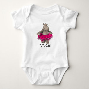 Tu-Tu niedlich! Rhino-Baby-T - Shirt-Weiß Baby Strampler