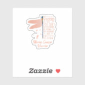 Tu Uterine Cancer Awareness Dragonfly Ribbon Costu Aufkleber (Blatt)