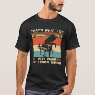 Tu Vintage-Klavierspieler Kostüm Musiker Instrumen T-Shirt
