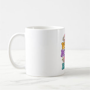 Tu, was dich glücklich macht – Farbige Retro Posit Kaffeetasse