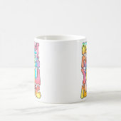 Tu, was dich glücklich macht, Retro Hippie Happy F Kaffeetasse (Mittel)