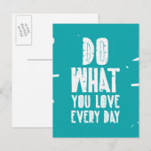 Tu, was du jeden Tag Liebe Postkarte (Vorne/Hinten)