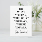 Tu, was du kannst, mit dem, was du got hast karte (Stehend Vorderseite)