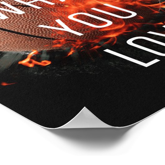 Tu, was du Liebe Basketball Poster (Ecke)