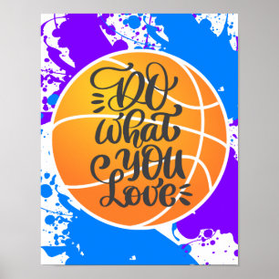 Tu, was du Liebe Basketball Poster