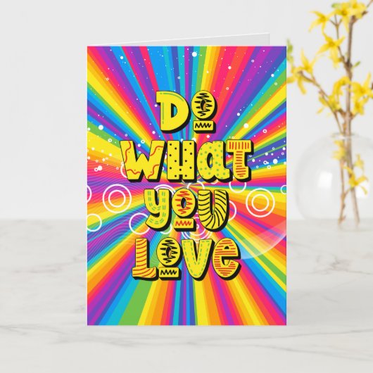 Tu, was du Liebe hast! Motivierend Karte (Gelbe Blume)