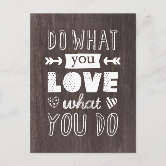 "Tu, was du LIEBE, was du tust" inspirierend Postkarte (Vorderseite)