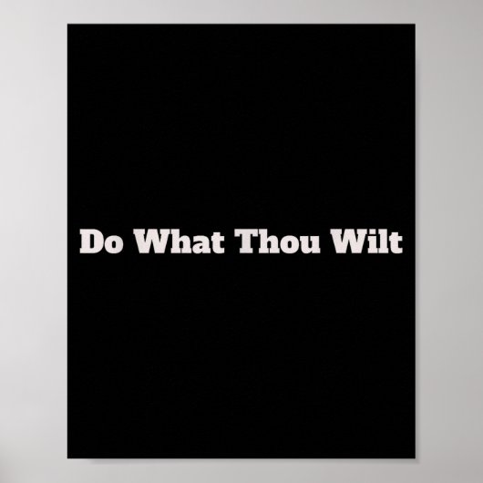 Tu, was du willst, Lustig Poster (Vorne)