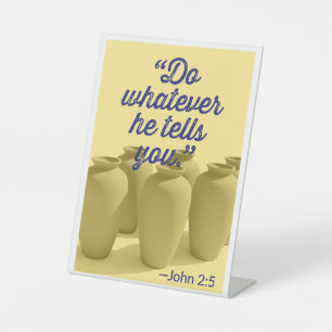 Tu, was er dir sagt John 2:5 Sockelschild